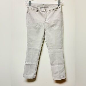 Christopher & Banks Dress Pants Women's Size 4 Ivory Straight Leg Career